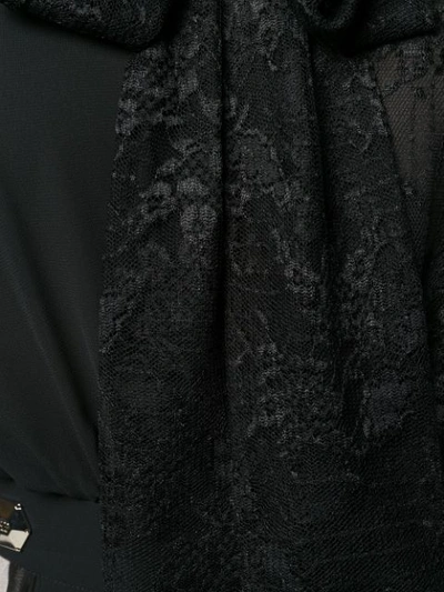 Shop Philipp Plein Patchwork Long Evening Gown In Black