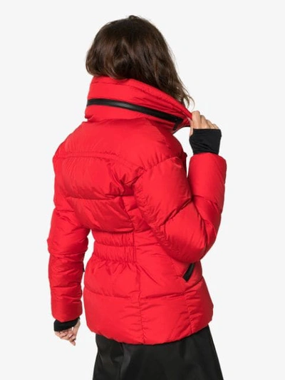 Shop Moncler Zip-front Padded Jacket In Red