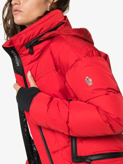 Shop Moncler Zip-front Padded Jacket In Red