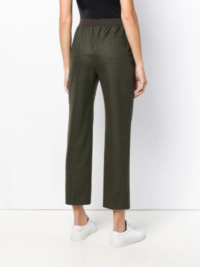Shop Agnona Pull-on Tapered Trousers - Green