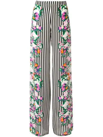 Shop Saloni Wide Leg Trousers In White