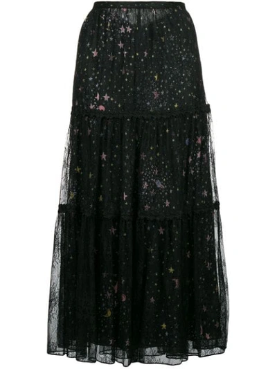 Shop Moschino Tulle Star Skirt - Black