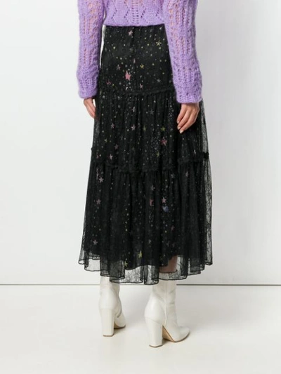 Shop Moschino Tulle Star Skirt - Black