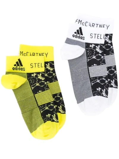 Shop Adidas By Stella Mccartney Pack Of Two Low-cut Socks - White