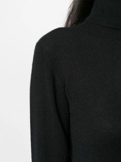 Shop Aragona Rollneck Cashmere Sweater In 101  Black