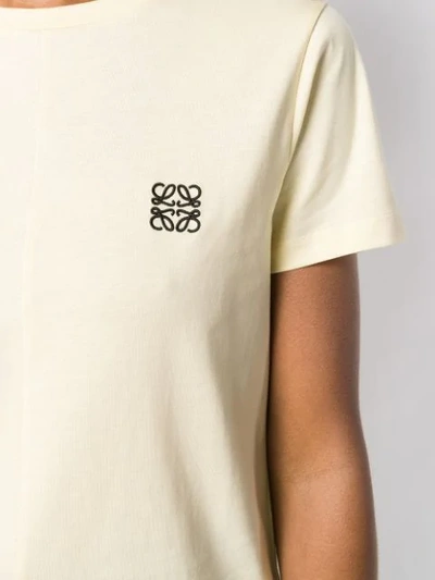 LOEWE EMBROIDERED CHEST LOGO T-SHIRT - 黄色
