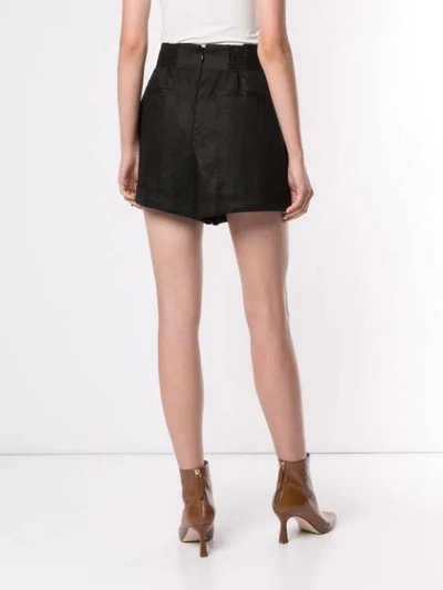 Shop Aje Remy Belted Shorts In Black