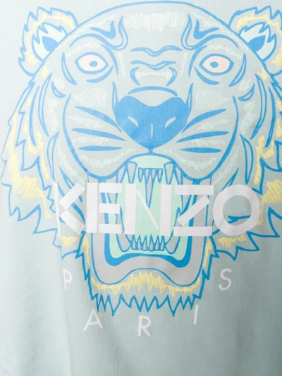 Shop Kenzo Tiger Logo-print T-shirt In Blue
