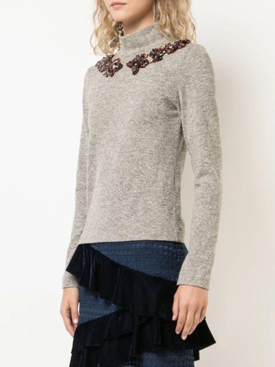 Shop Patbo Embellished Sweater - Brown