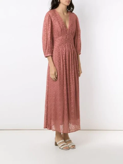 Shop Alcaçuz Broderie Anglaise Mia Dress In Pink