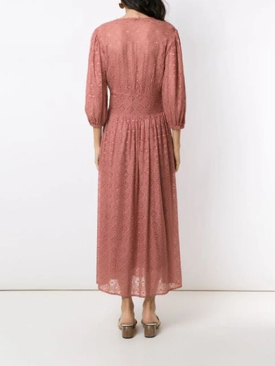 Shop Alcaçuz Broderie Anglaise Mia Dress In Pink