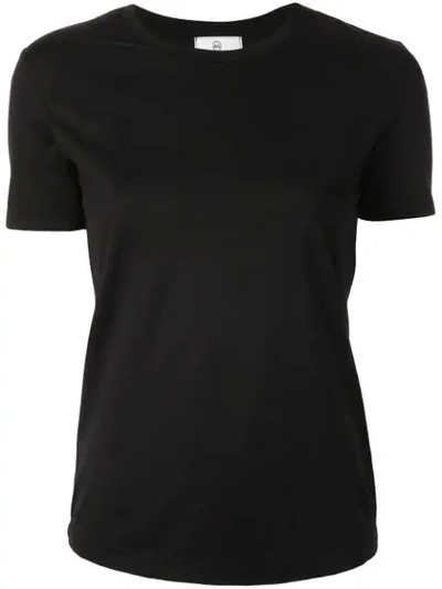 Shop Ag Short-sleeve Fitted T-shirt In Black