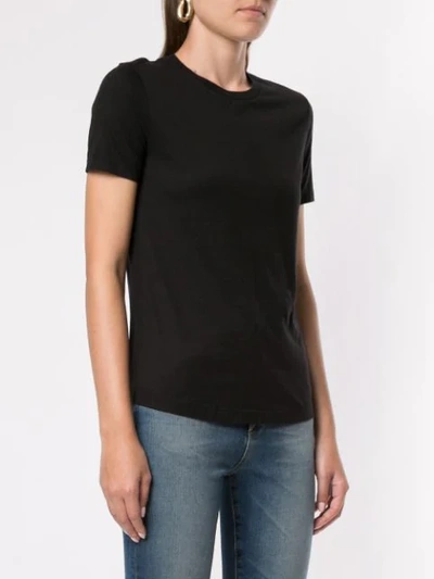 Shop Ag Short-sleeve Fitted T-shirt In Black