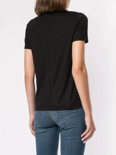 Shop Ag Short-sleeve Fitted T-shirt In Black