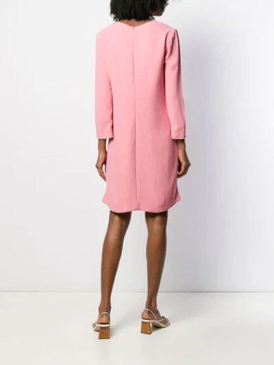 Shop Ermanno Scervino Crystal Embellished Dress In 51821 Pink