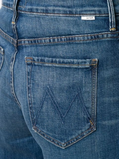 Shop Mother High Waisted Wide Leg Jeans In Blue