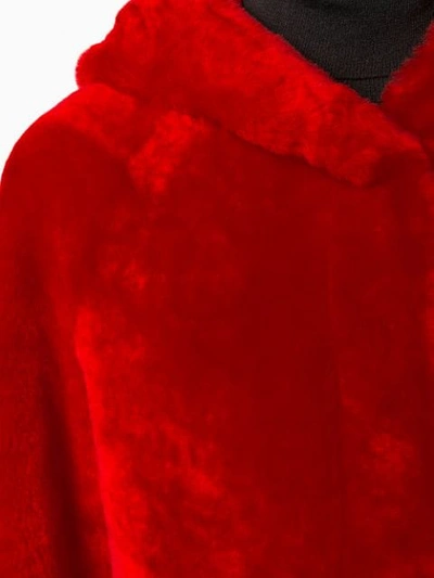 Shop Drome Reversible Faux Fur Coat In 4251 Rossa