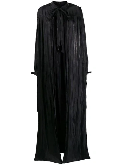 Shop Murmur Cape-style Long Dress In Black