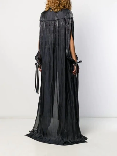 Shop Murmur Cape-style Long Dress In Black