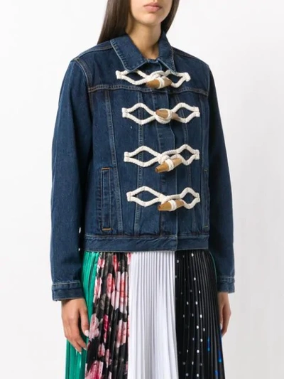 Shop Jw Anderson Toggle Denim Jacket In Blue