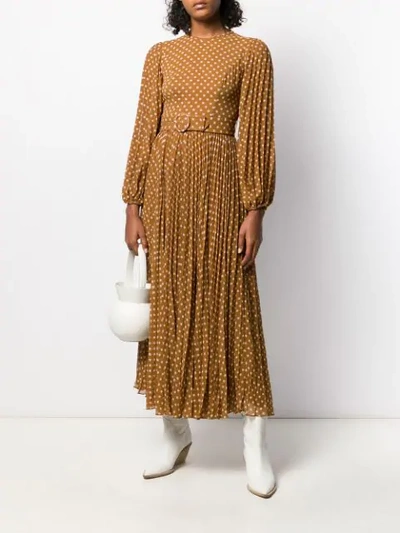 Shop Zimmermann Polka Dot Print Dress In Neutrals