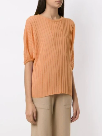 Shop Alcaçuz Naila Knit Blouse In Orange