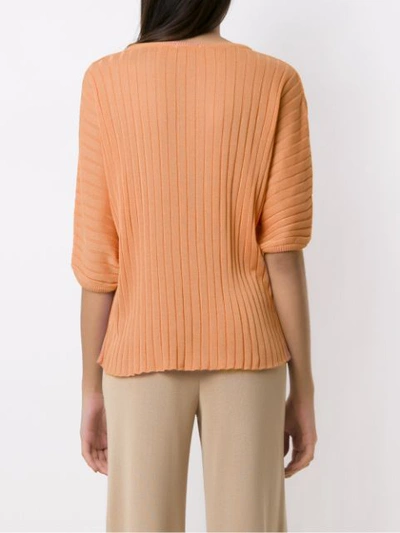 Shop Alcaçuz Naila Knit Blouse In Orange