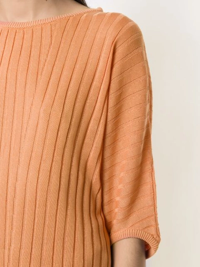 Shop Alcaçuz Naila Knit Blouse In Orange