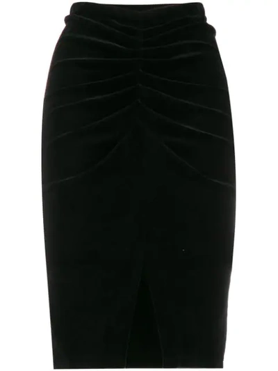 Shop Iro Ruched Skirt In Bla01 Black