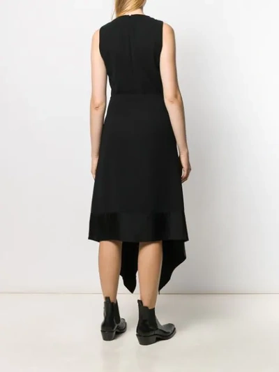 Shop Barbara Bui Belted Midi Dress In Black