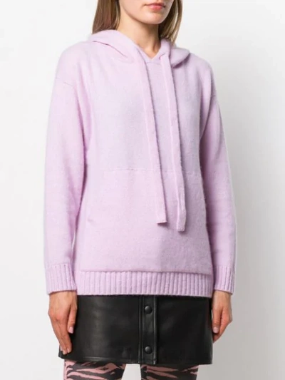 Shop Laneus Cashmere Knitted Hoody In Pink