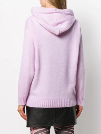 Shop Laneus Cashmere Knitted Hoody In Pink