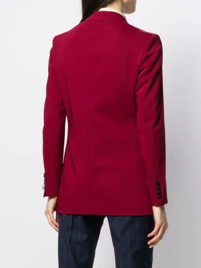 TONELLO DOUBLE-BREASTED BLAZER JACKET - 红色