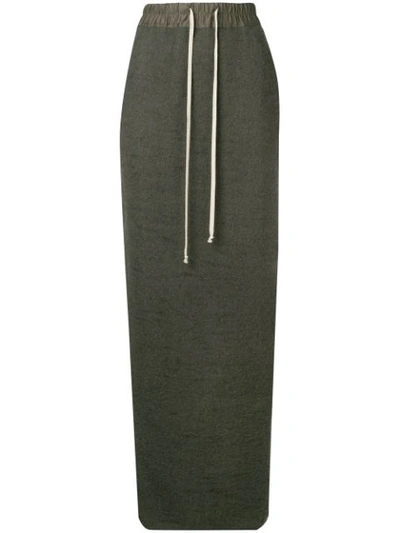 Shop Rick Owens Long Drawstring Skirt In Neutrals