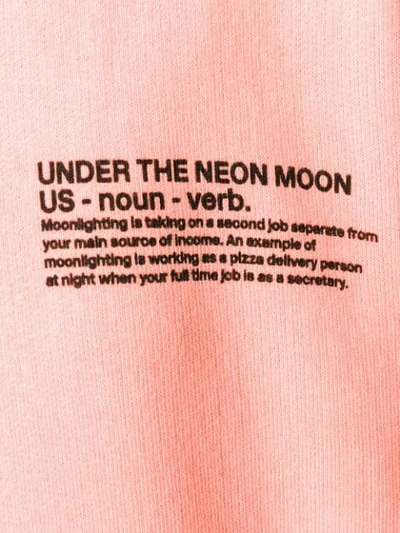 Shop Essentiel Antwerp Under The Neon Moon Print Sweatshirt In Orange
