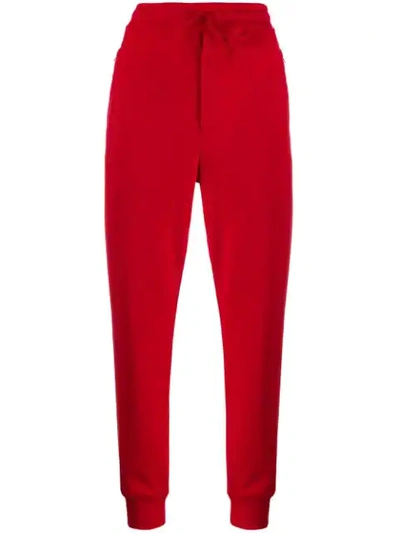 Shop Y-3 Drawstring Track Trousers In Red