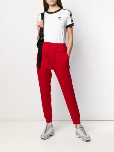 Shop Y-3 Drawstring Track Trousers In Red