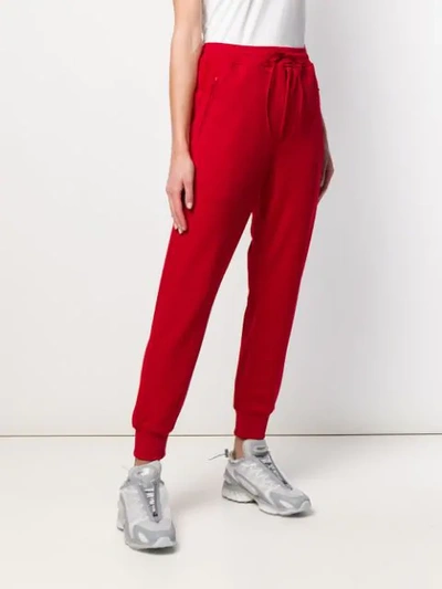Shop Y-3 Drawstring Track Trousers In Red