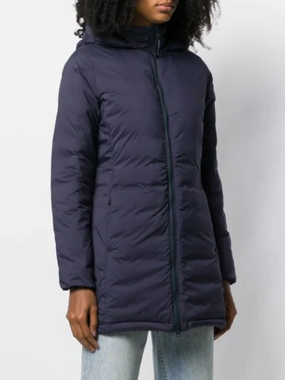 Shop Canada Goose Hooded Quilted Coat In Blue