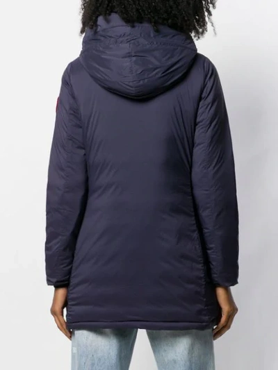 Shop Canada Goose Hooded Quilted Coat In Blue