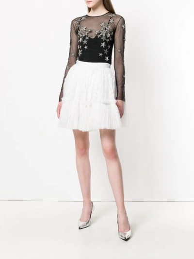 tiered lace ruffle circle skirt