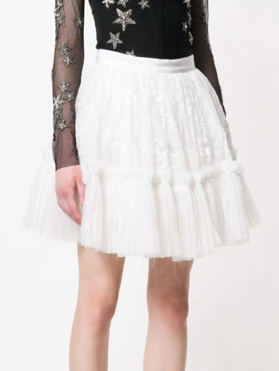 Shop Amen Tiered Lace Ruffle Circle Skirt - White