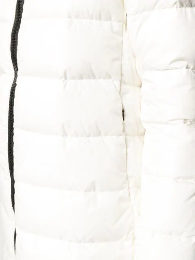 Shop Herno Ribbed Trim Puffer Jacket In White