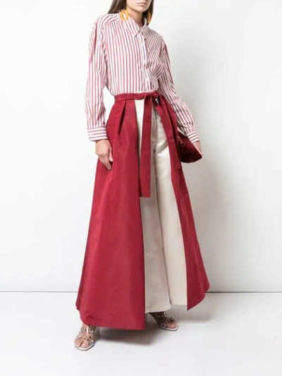 Shop Rosie Assoulin Knot Style Shirt In Red