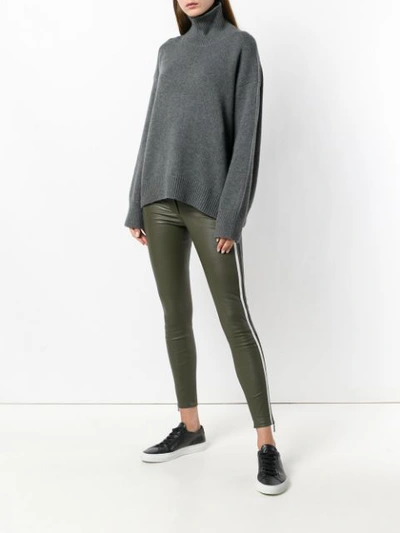 Shop Arma Skinny Trousers - Green