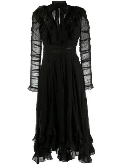 Shop Zimmermann Sabotage Lace Dress In Black