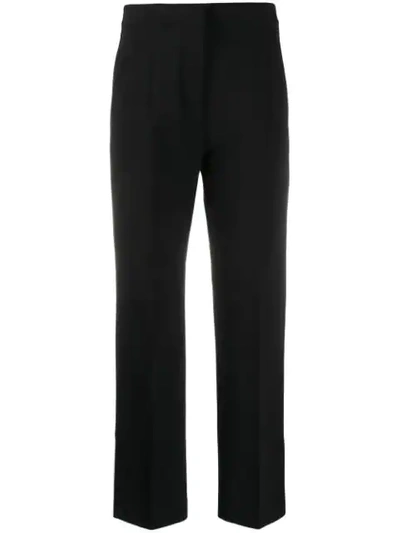 Shop Stella Mccartney Contrast Trim Cropped Trousers In Black