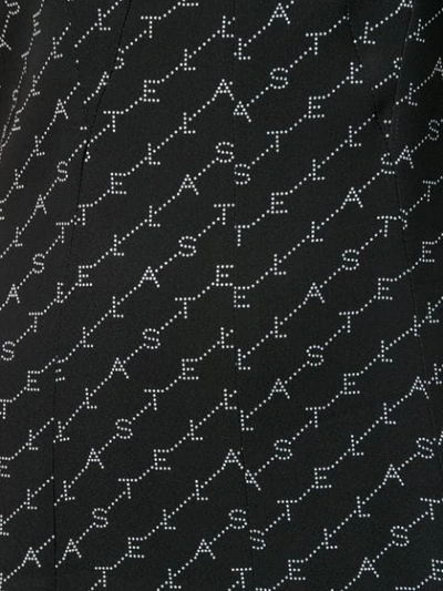 Shop Stella Mccartney Monogram Crepe Dress In Black