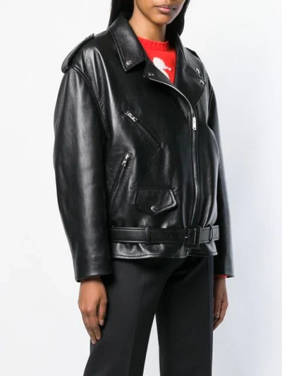 Shop Prada Biker Jacket In Black