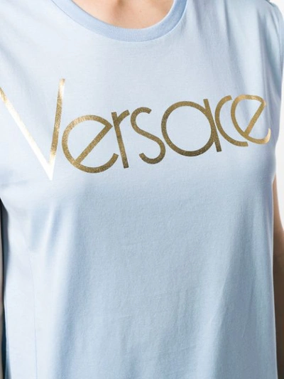 Shop Versace Vintage Logo Tank Top In Blue